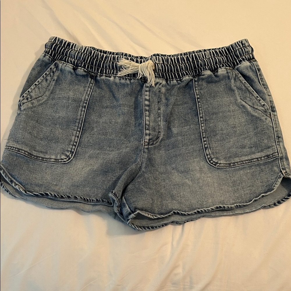 Maurices Light Blue Jean Shorts